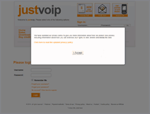 Tablet Screenshot of justvoip.com